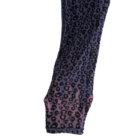 Everlast Sport Navy & Black L Leopard Print High-Waisted Leggings Activewear - Picture 3 of 7